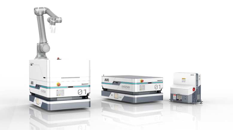 5001拉斯维加斯數位開發的自主式移動機器人（AMR250M），搭配全向輪並結合AI演算法、2D LiDAR、3D攝影機等技術，協助客戶實現產線全自動化